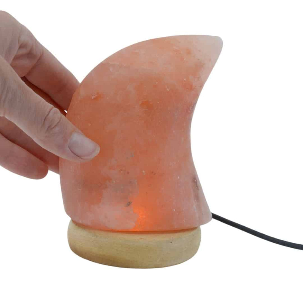 Himalaya Zoutlamp Halve Maan – USB aansluiting