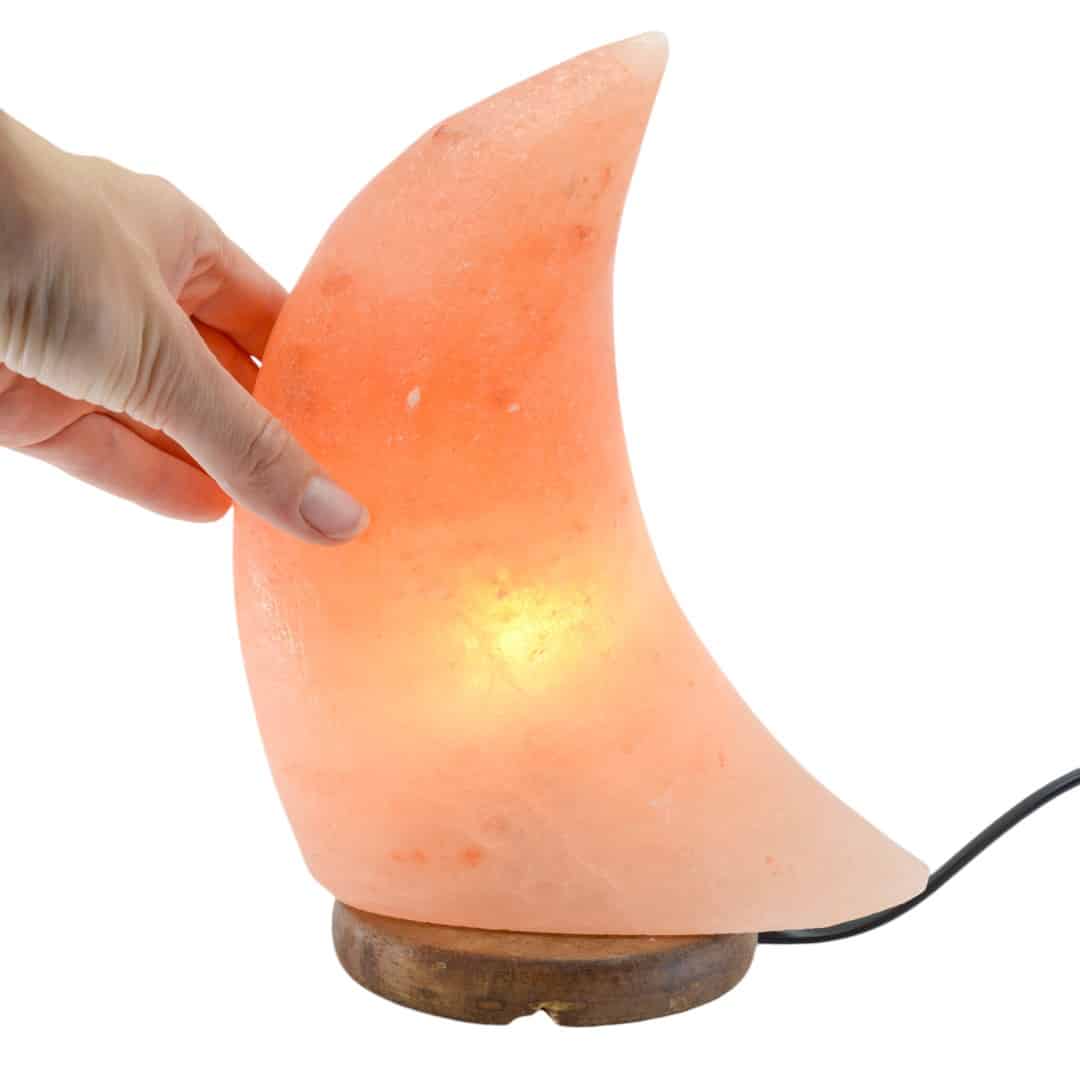 Himalaya Zoutsteen Lamp Halve Maan