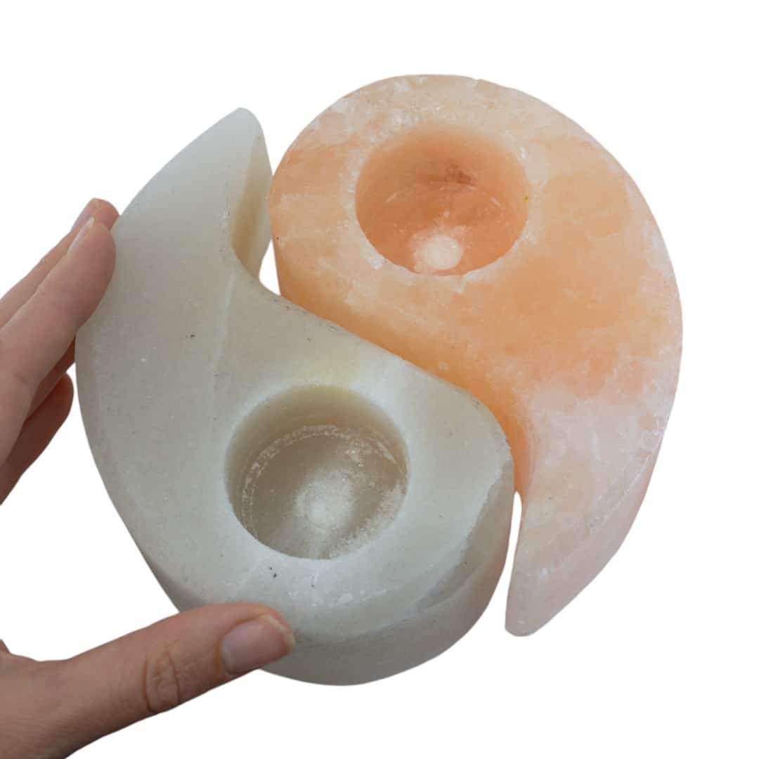 Himalaya Zout Waxinelichthouder – Ying Yang