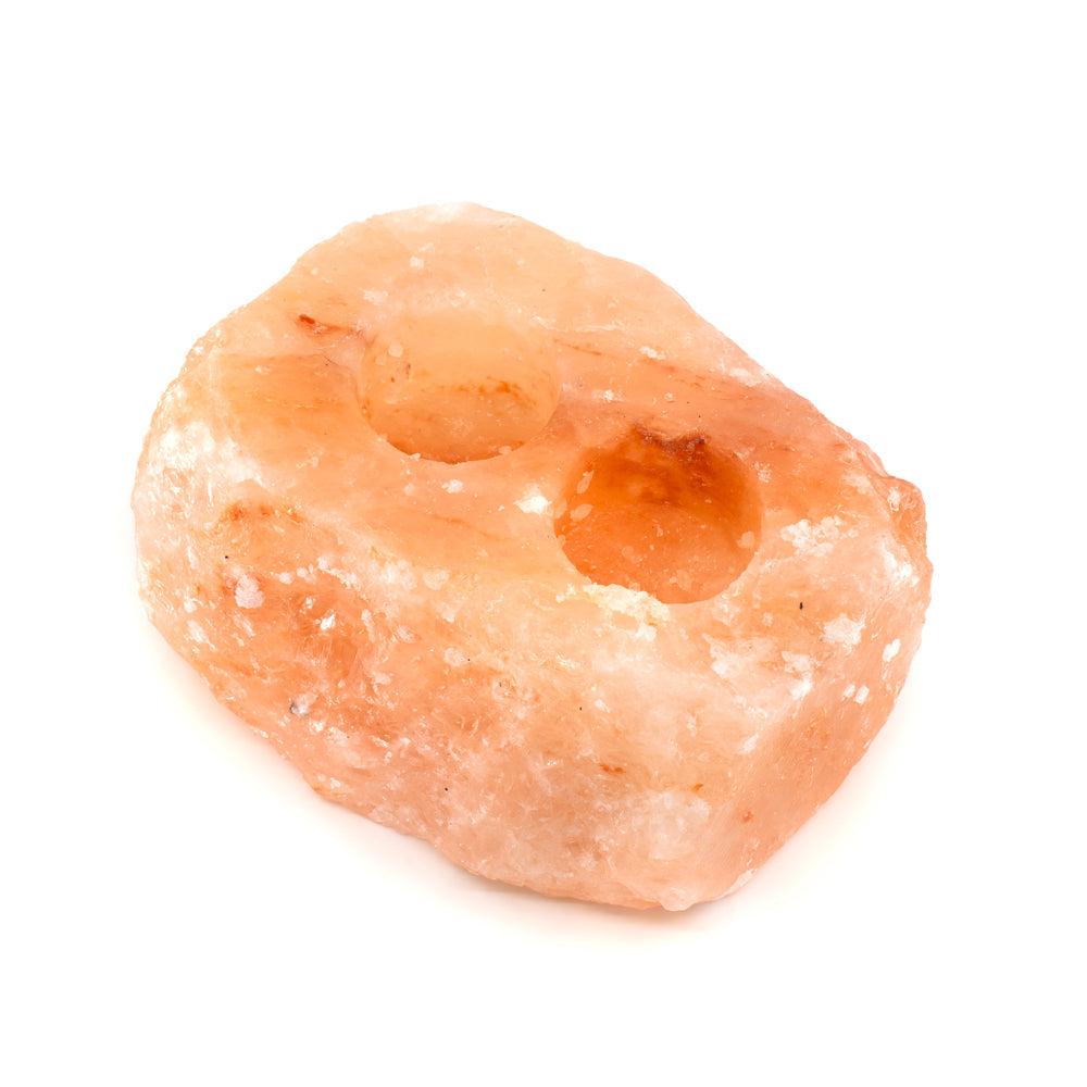 Zoutsteen Waxinelichthouder Roze (2 – 2,5 kg) ca. 21 x 9 x 8 cm
