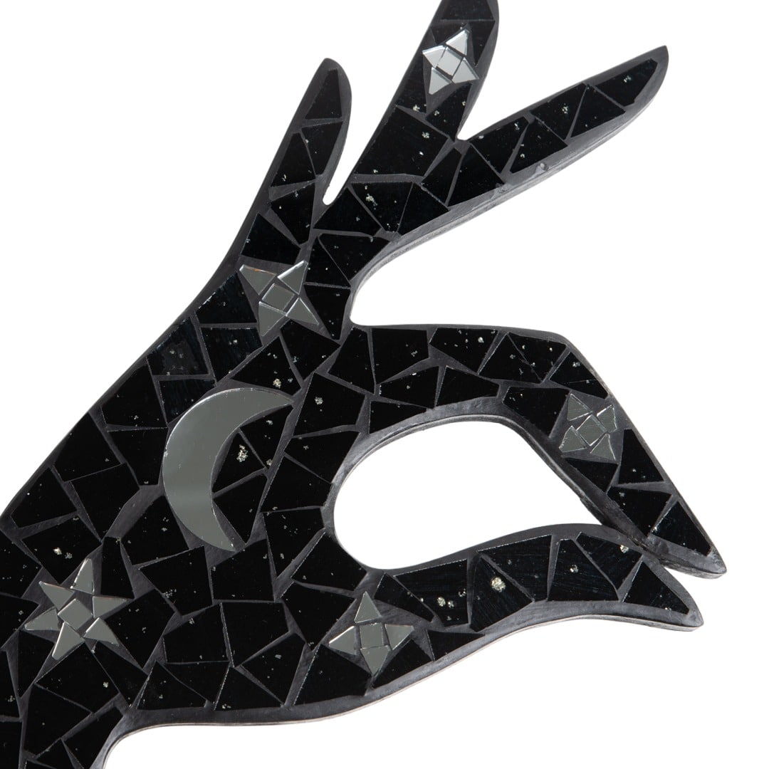 Magic Hand met Maan Mozaïek Wand Decoratie 36x20x1 cm