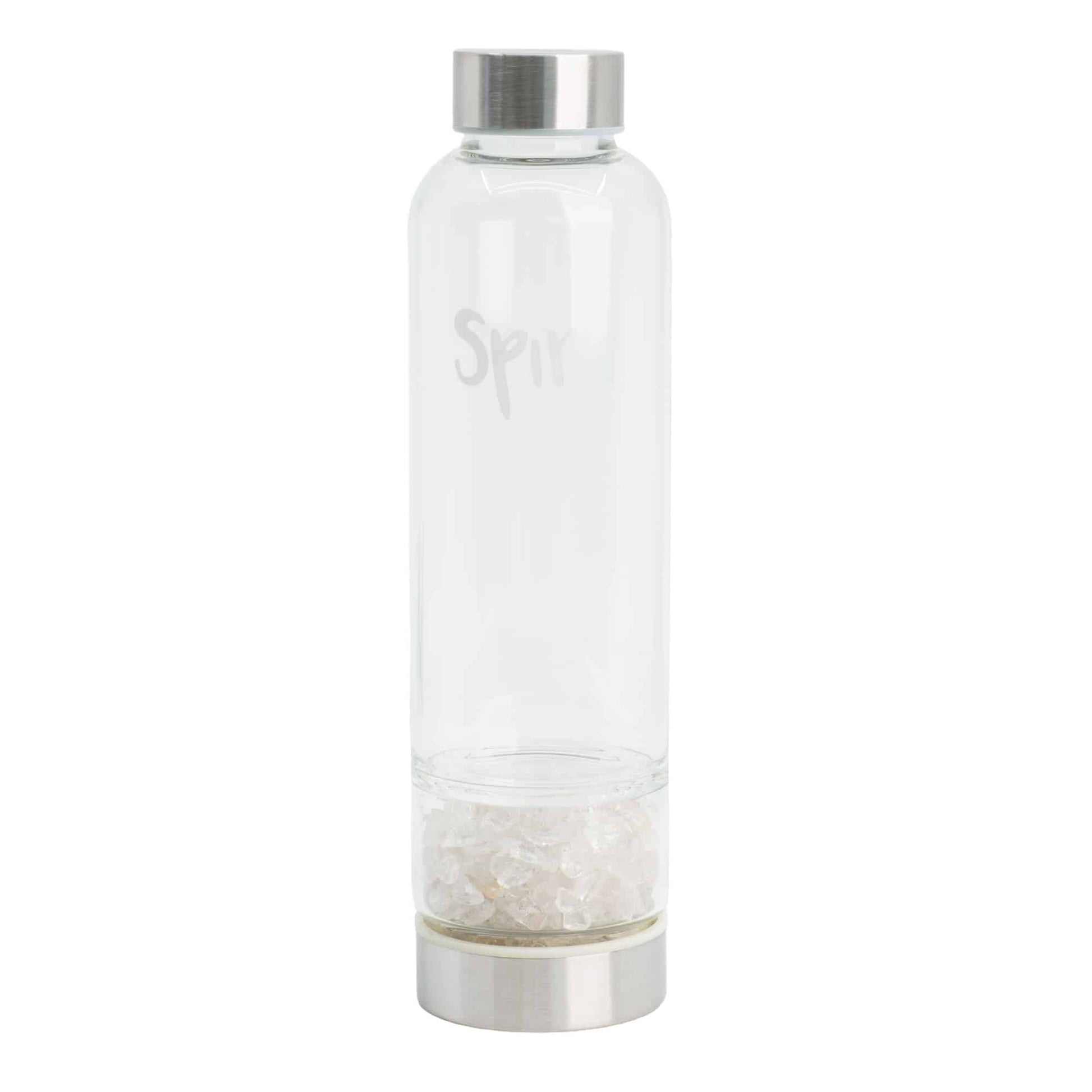 Spiru Edelsteen Waterfles Bergkristal – 400 ml