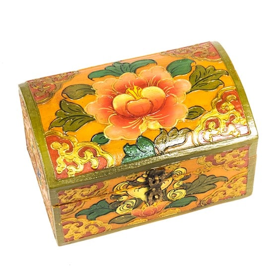 Schatkist Tibetaans met Lotus Klein