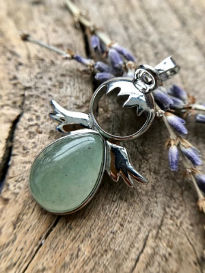 Beschermengel Hanger Aventurijn Groen – Maart