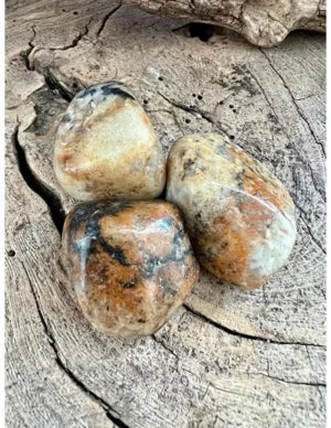 Trommelstenen Cassiteriet In Kwarts (3 stuks)