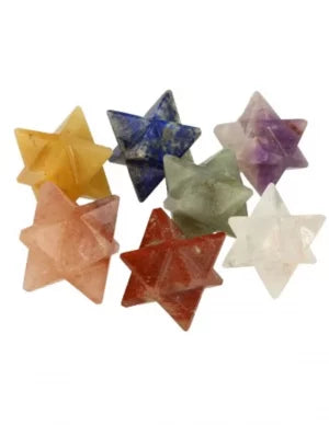 Edelsteen Merkabah Chakra set in houten doosje – 7 stuks