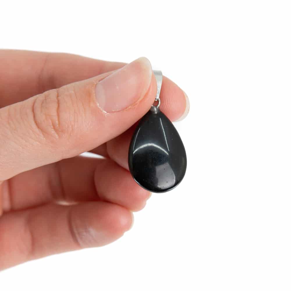 Druppelvormige Edelsteen Hanger Obsidiaan (20 mm)