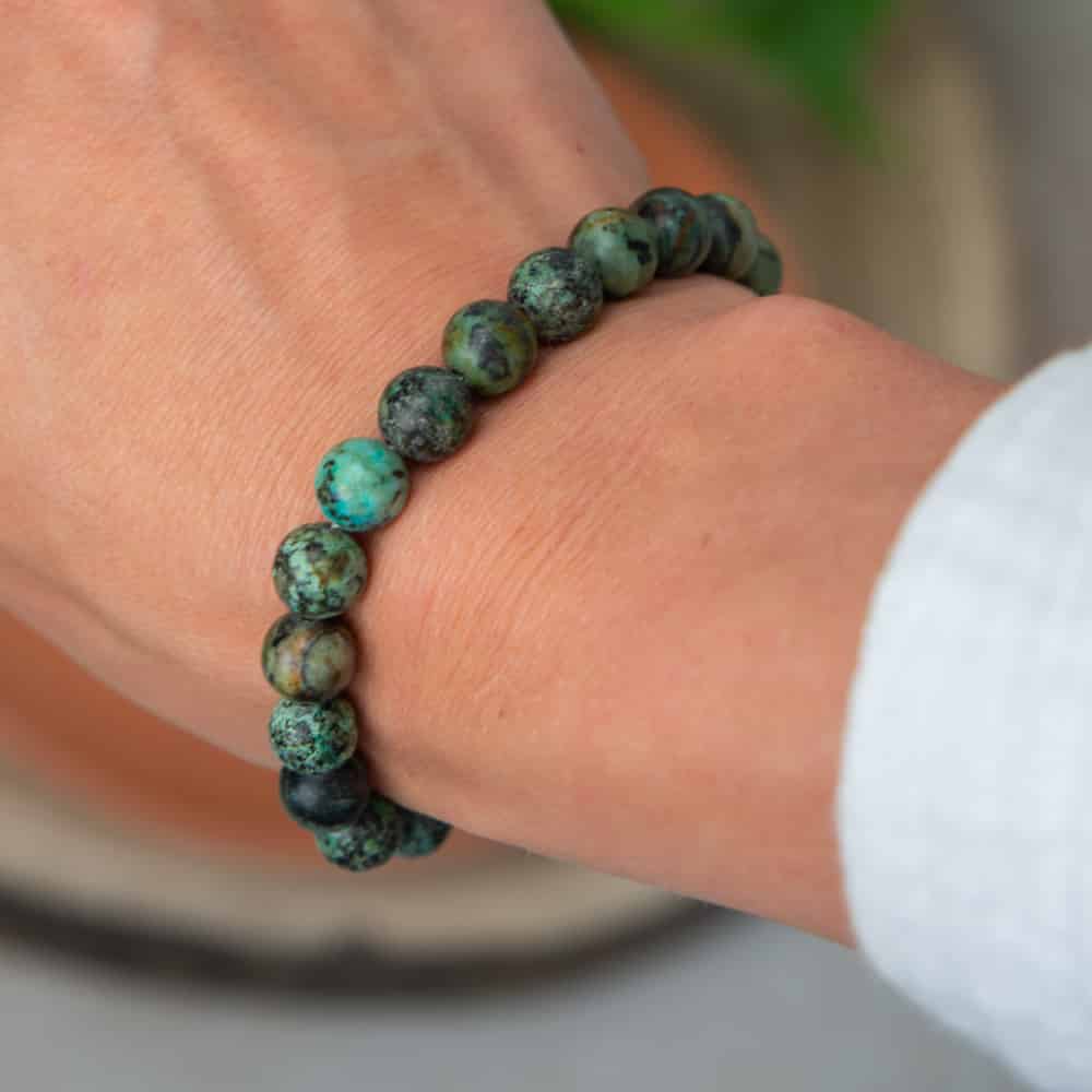 Edelsteen Armband Afrikaanse Turkoois – 8 mm