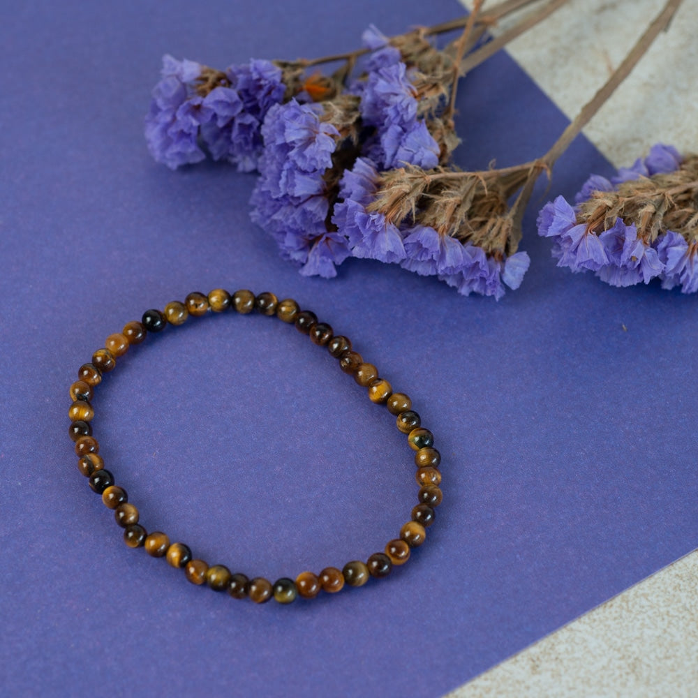 Edelsteen Armband Tijgeroog (4 mm)