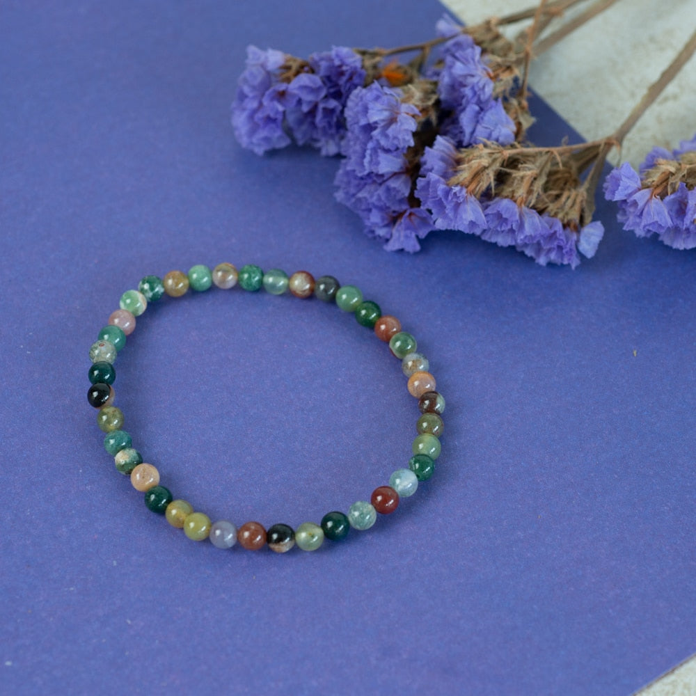 Edelsteen Armband India Agaat (4 mm)