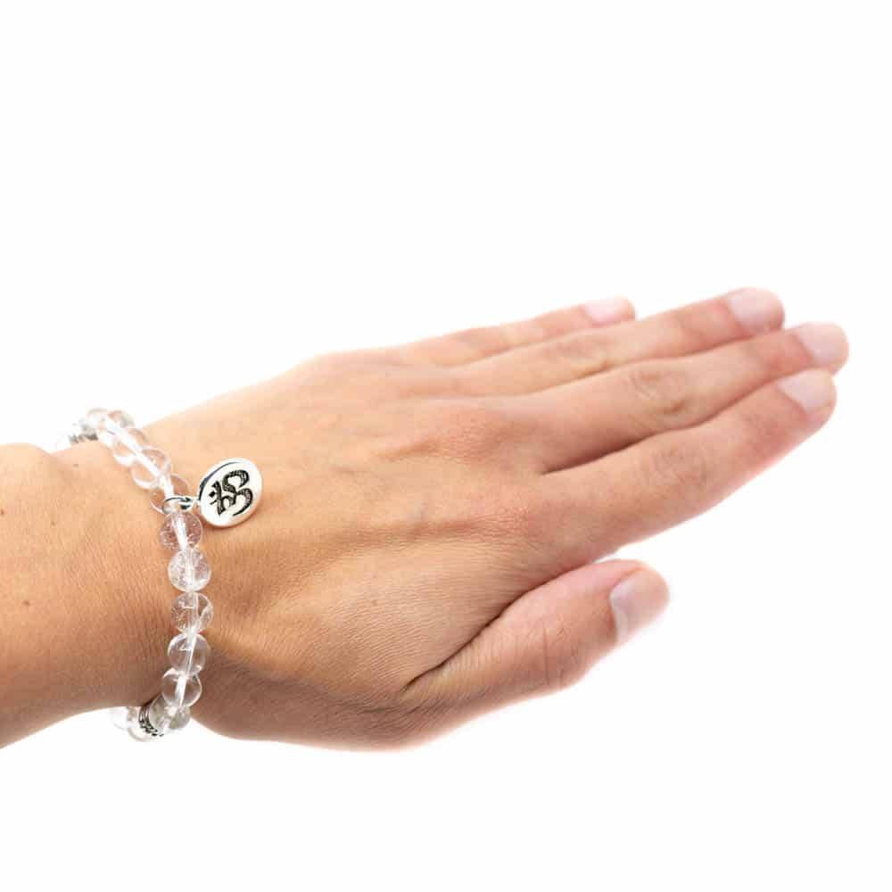 Edelsteen Armband Bergkristal met OHM