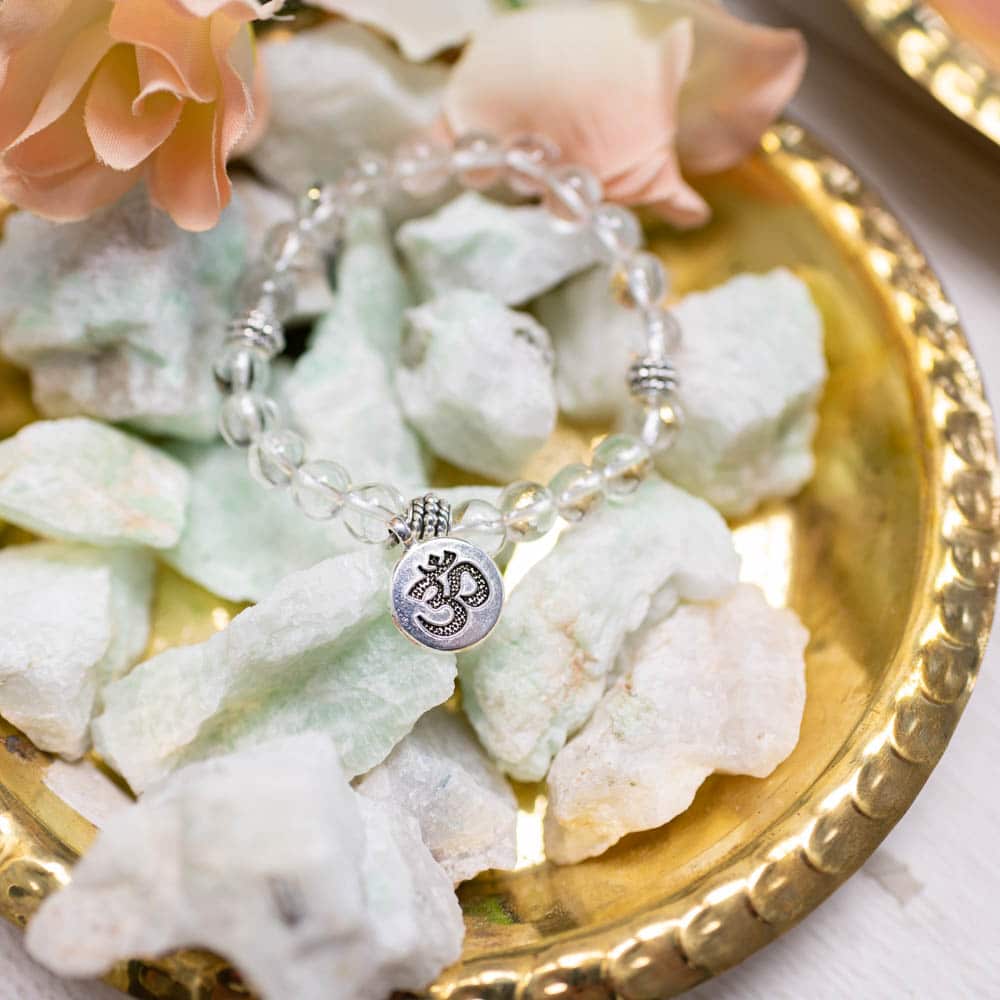Edelsteen Armband Bergkristal met OHM