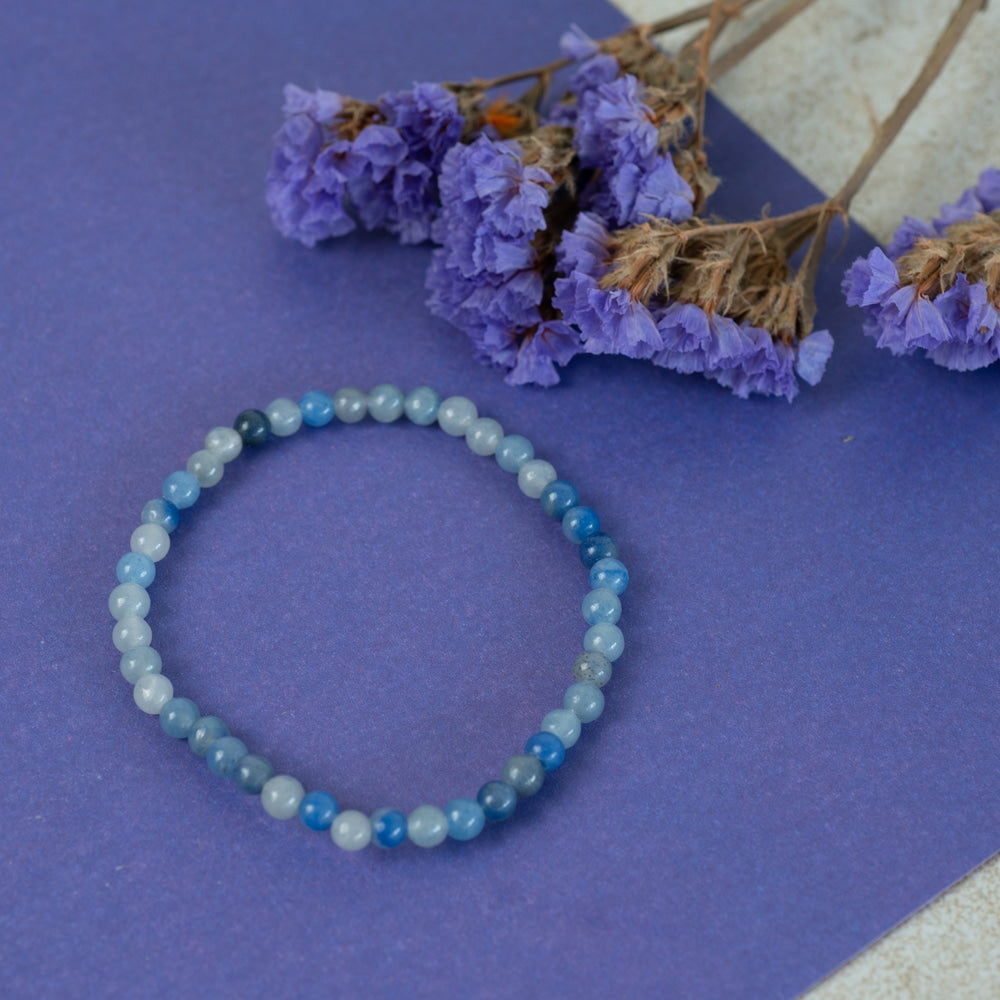 Edelsteen Armband Blauwe Aventurijn (4 mm)