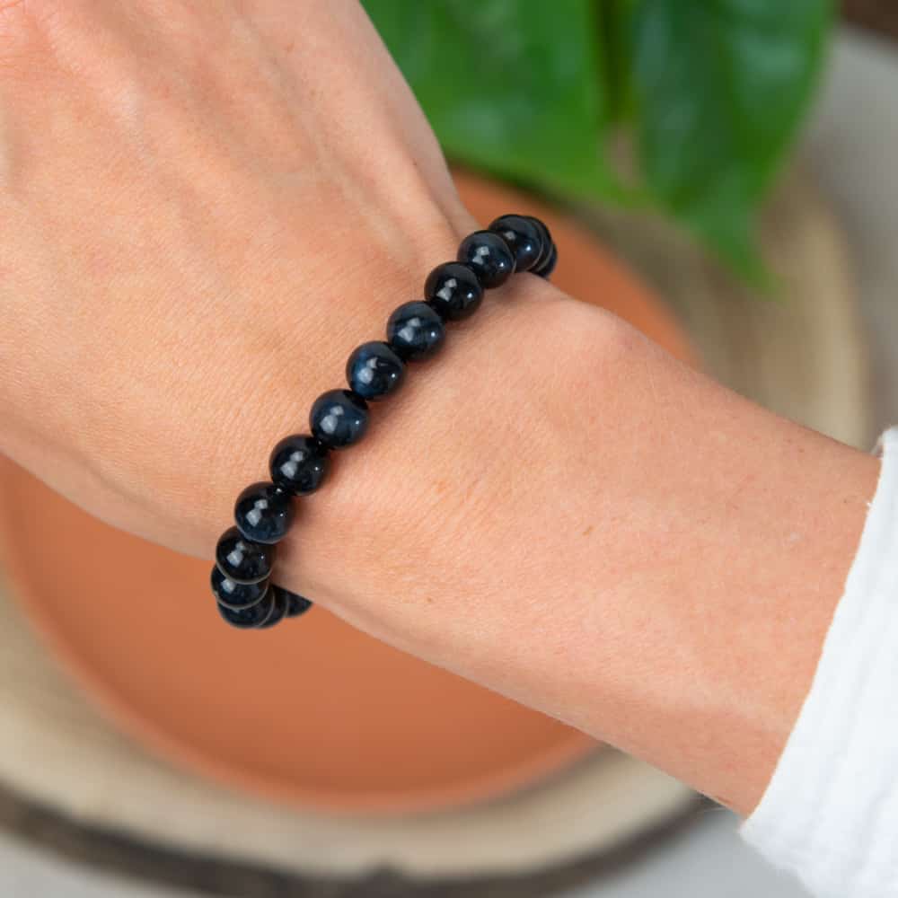 Edelsteen Armband Blauwe Tijgeroog – 8 mm