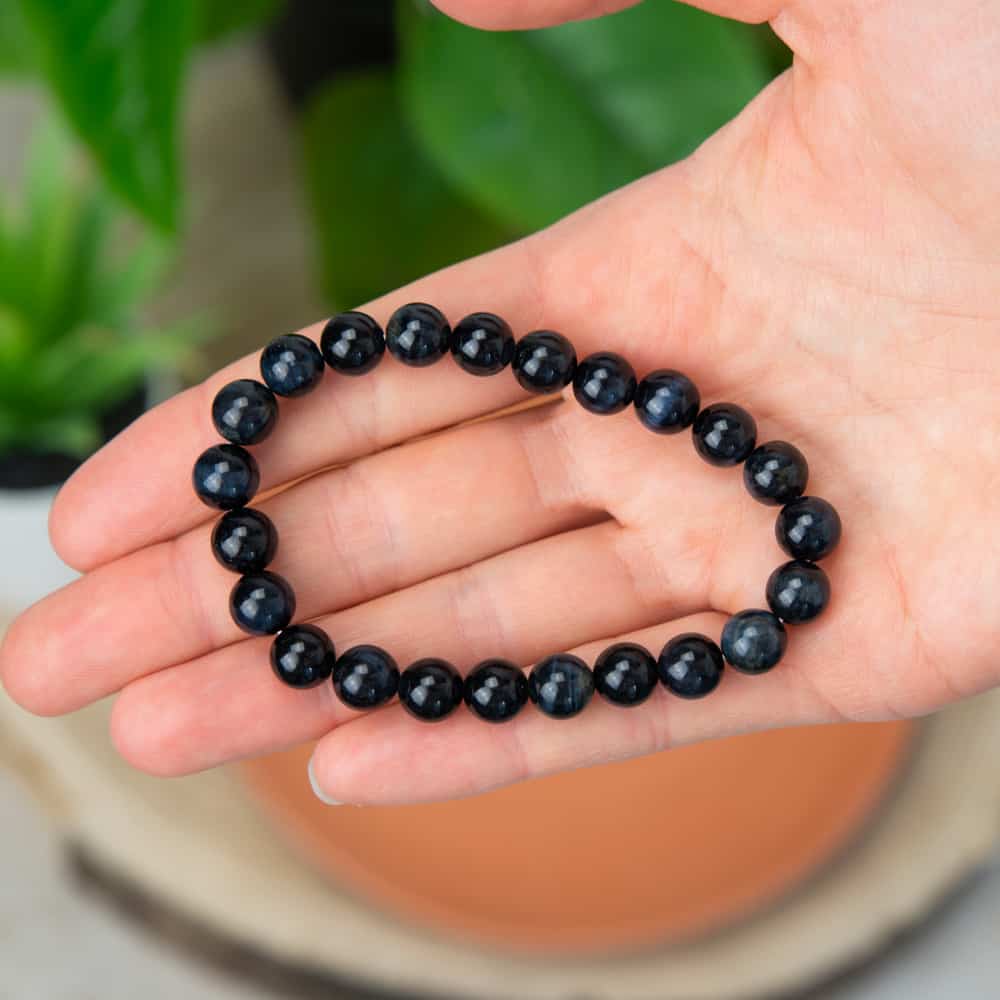 Edelsteen Armband Blauwe Tijgeroog – 8 mm