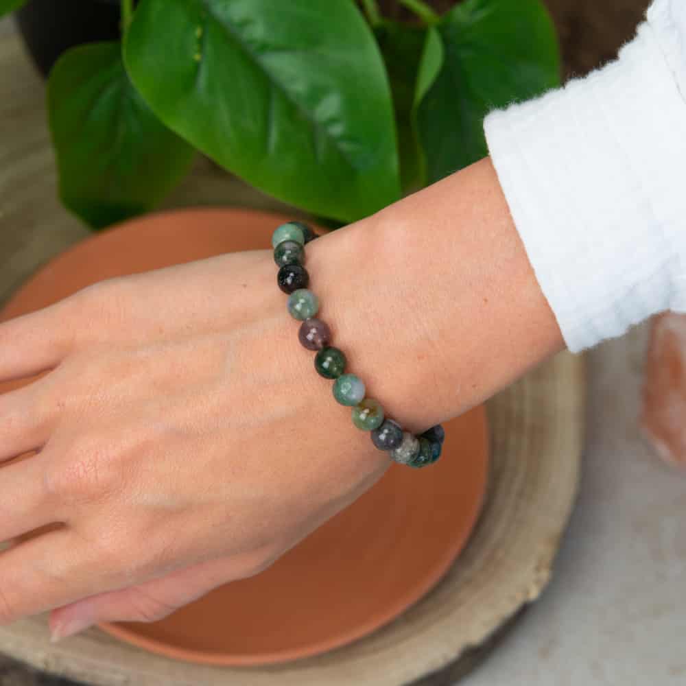 Edelsteen Armband India Agaat – 8 mm