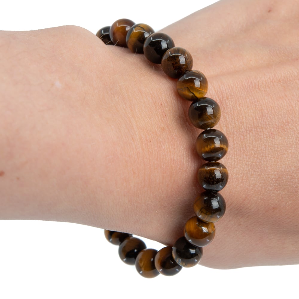Edelsteen Armband Tijgeroog – 8 mm