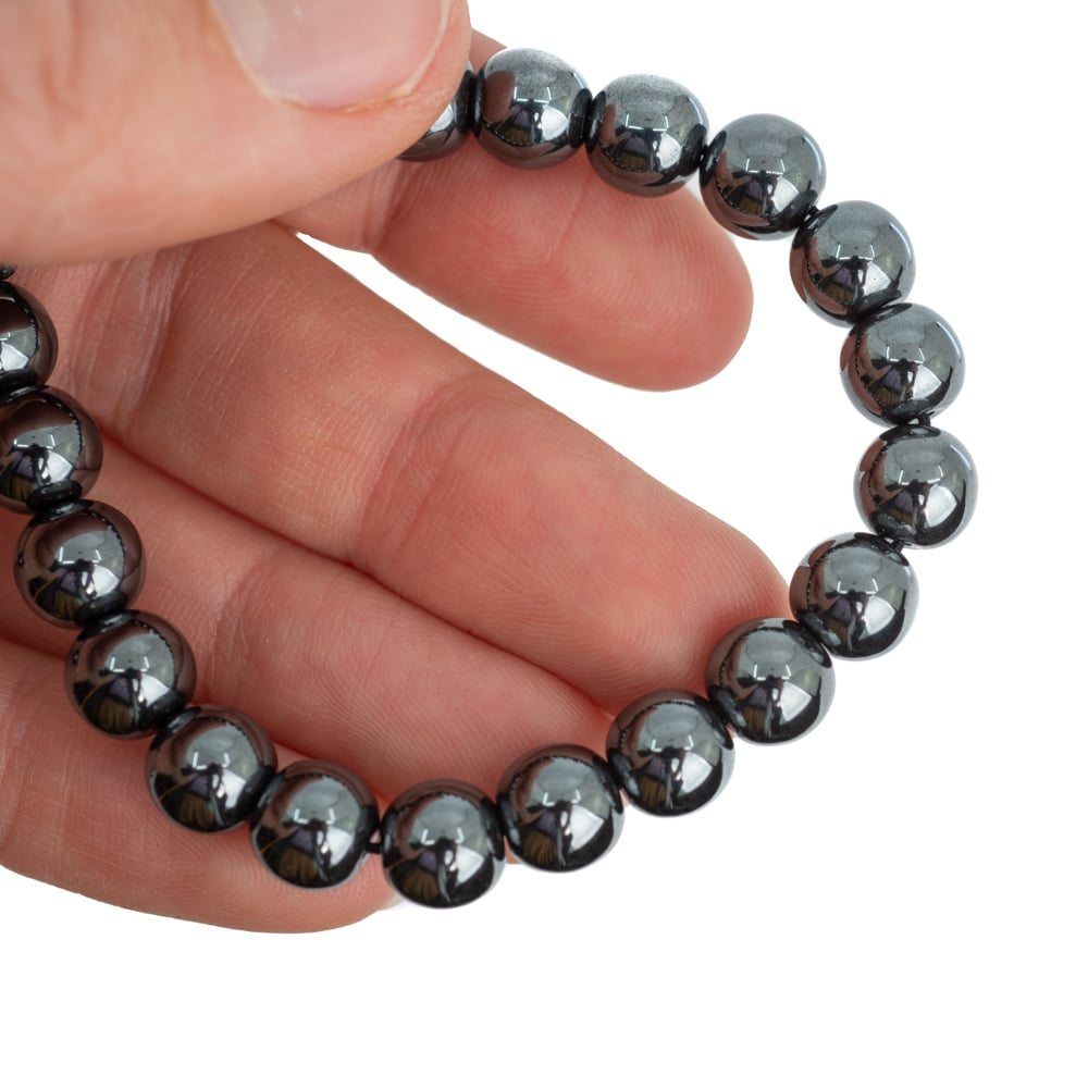 Edelsteen Armband Verstelbaar Hematiet (8 mm)