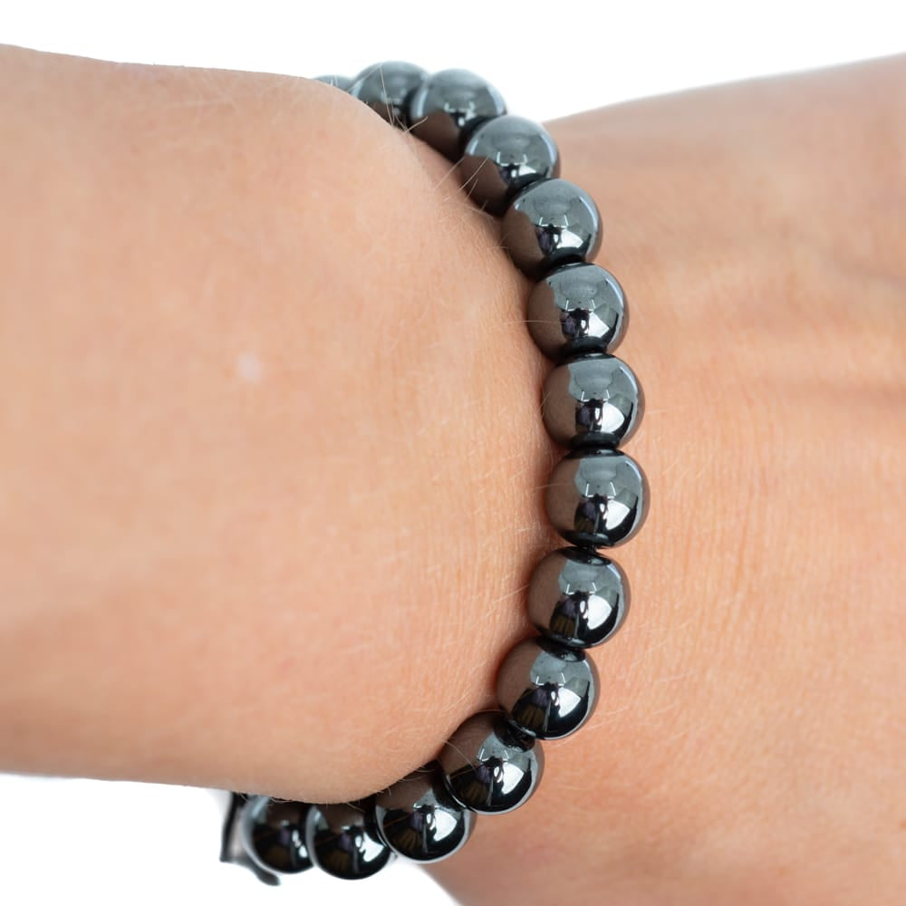 Edelsteen Armband Verstelbaar Hematiet (8 mm)