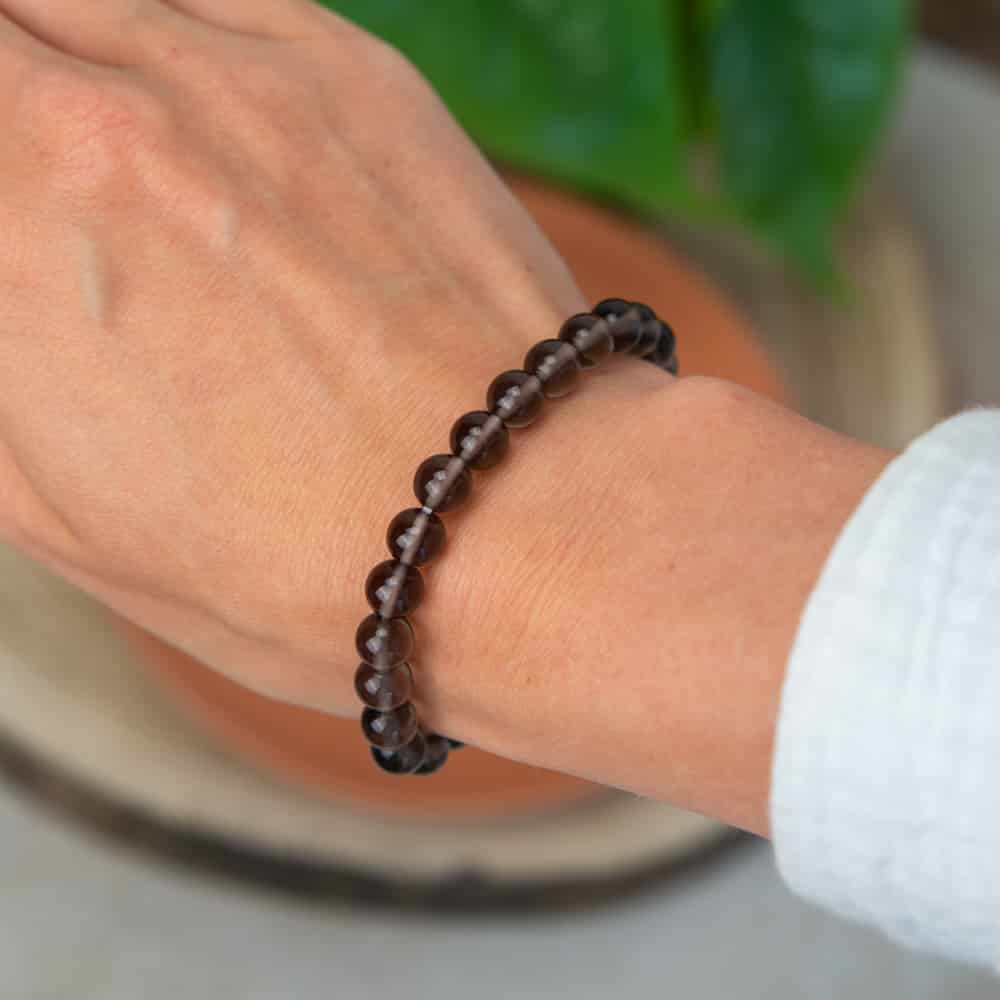 Edelsteen Armband Rookkwarts – 8 mm