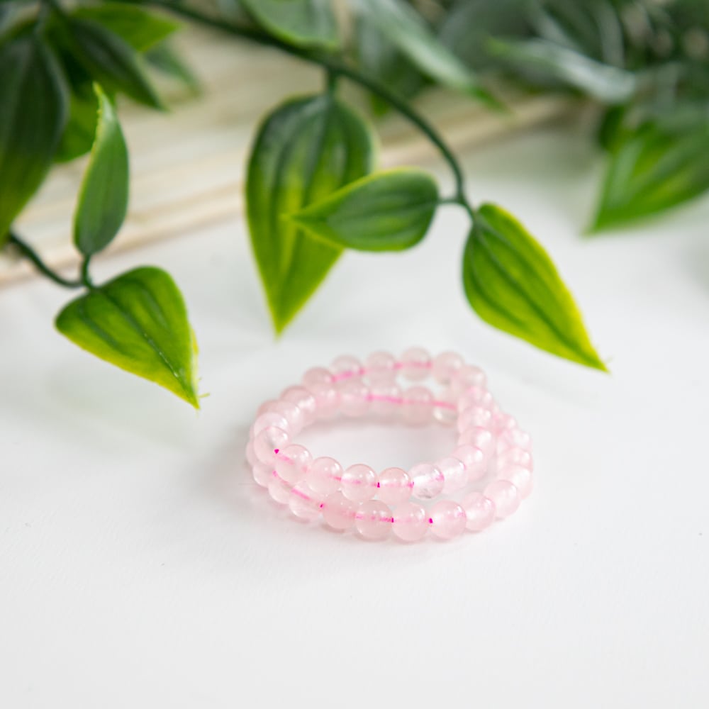 Edelsteen Armband Rozenkwarts (4 mm Kralen)