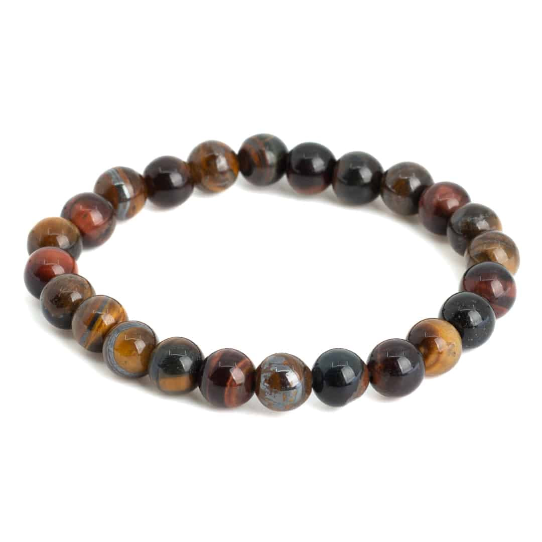 Edelsteen Armband Tijgeroog Tijgerijzer Multi (8 mm Kralen)