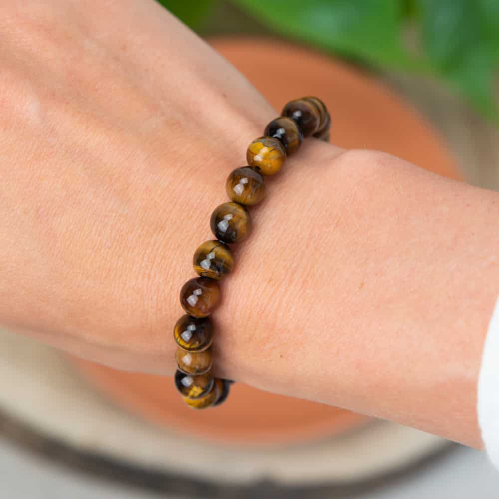 Edelsteen Armband Tijgeroog – 8 mm