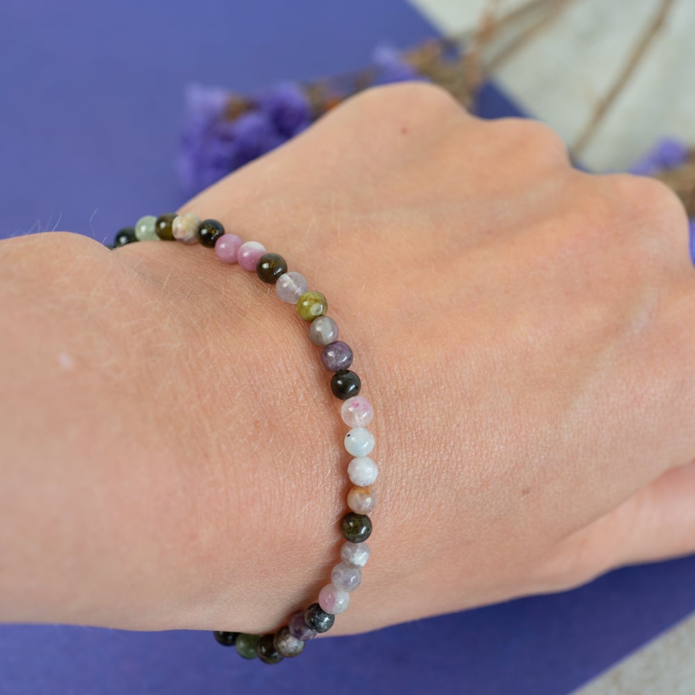 Edelsteen Armband Toermalijn (4 mm)