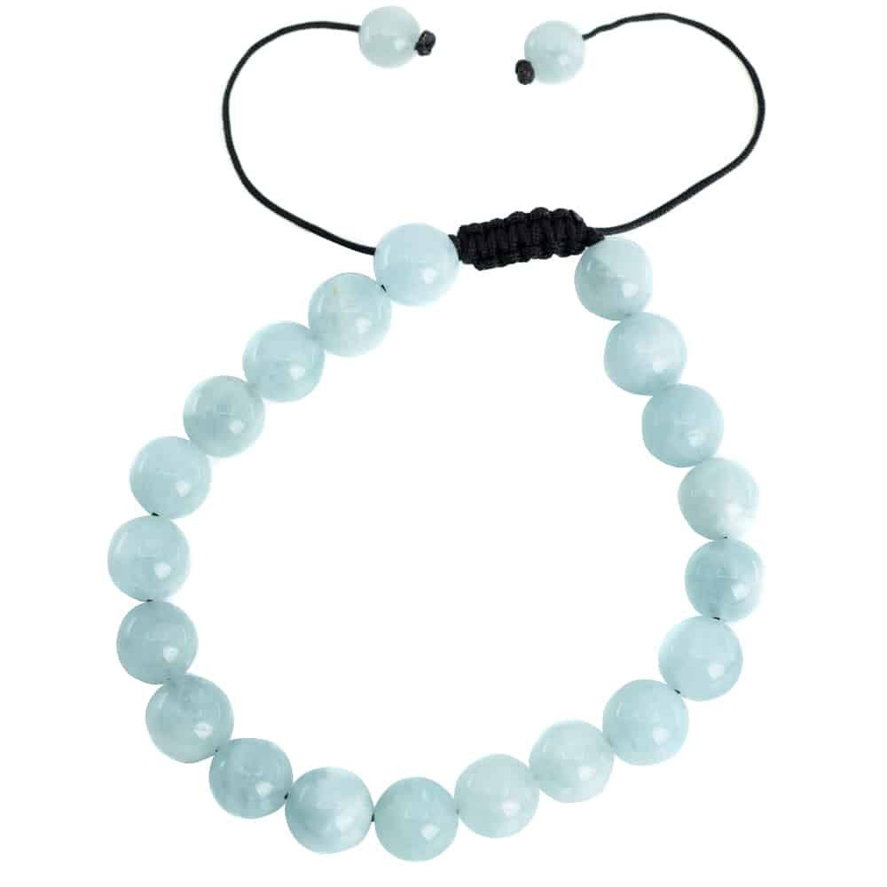 Edelsteen Armband Verstelbaar Aquamarijn (8 mm)