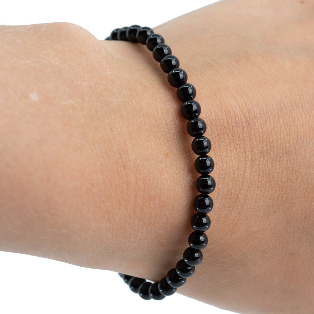 Edelsteen Armband Zwarte Toermalijn (4 mm)
