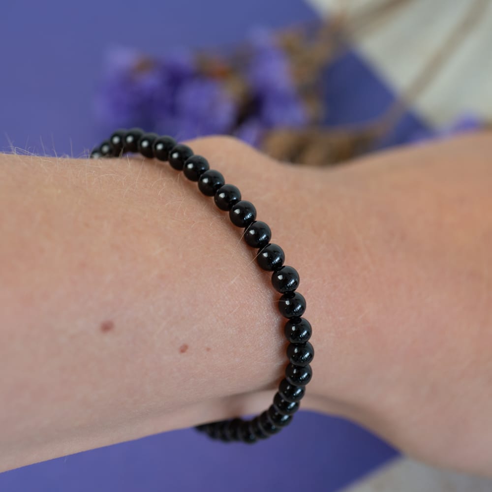 Edelsteen Armband Zwarte Toermalijn (4 mm)