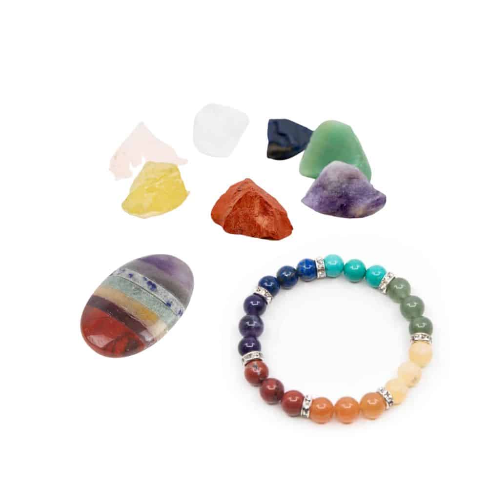 7 Chakra Edelstenen en Armband Set – Bundel