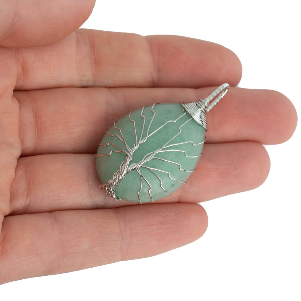 Edelsteen Hanger Levensboom Groene Aventurijn (4 cm)