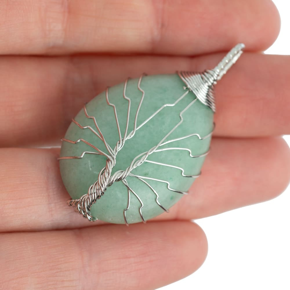 Edelsteen Hanger Levensboom Groene Aventurijn (4 cm)