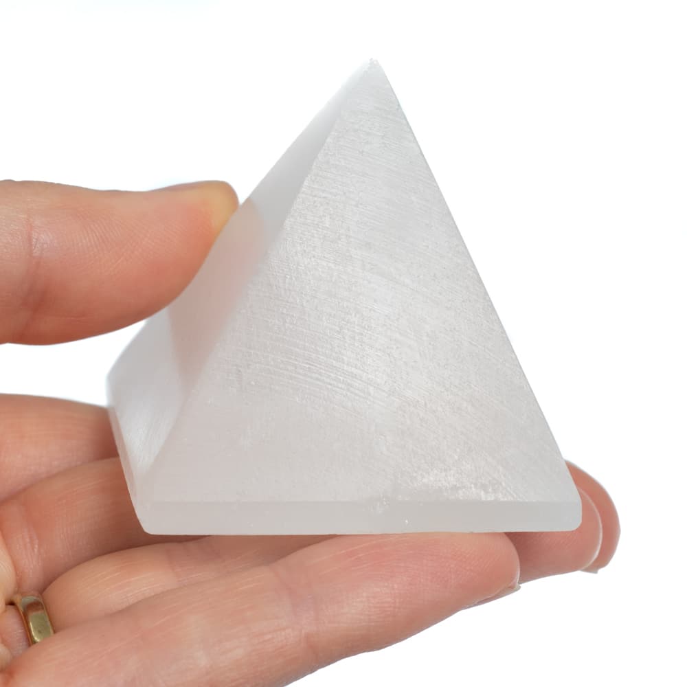 Edelsteen Piramide Seleniet – 5 cm
