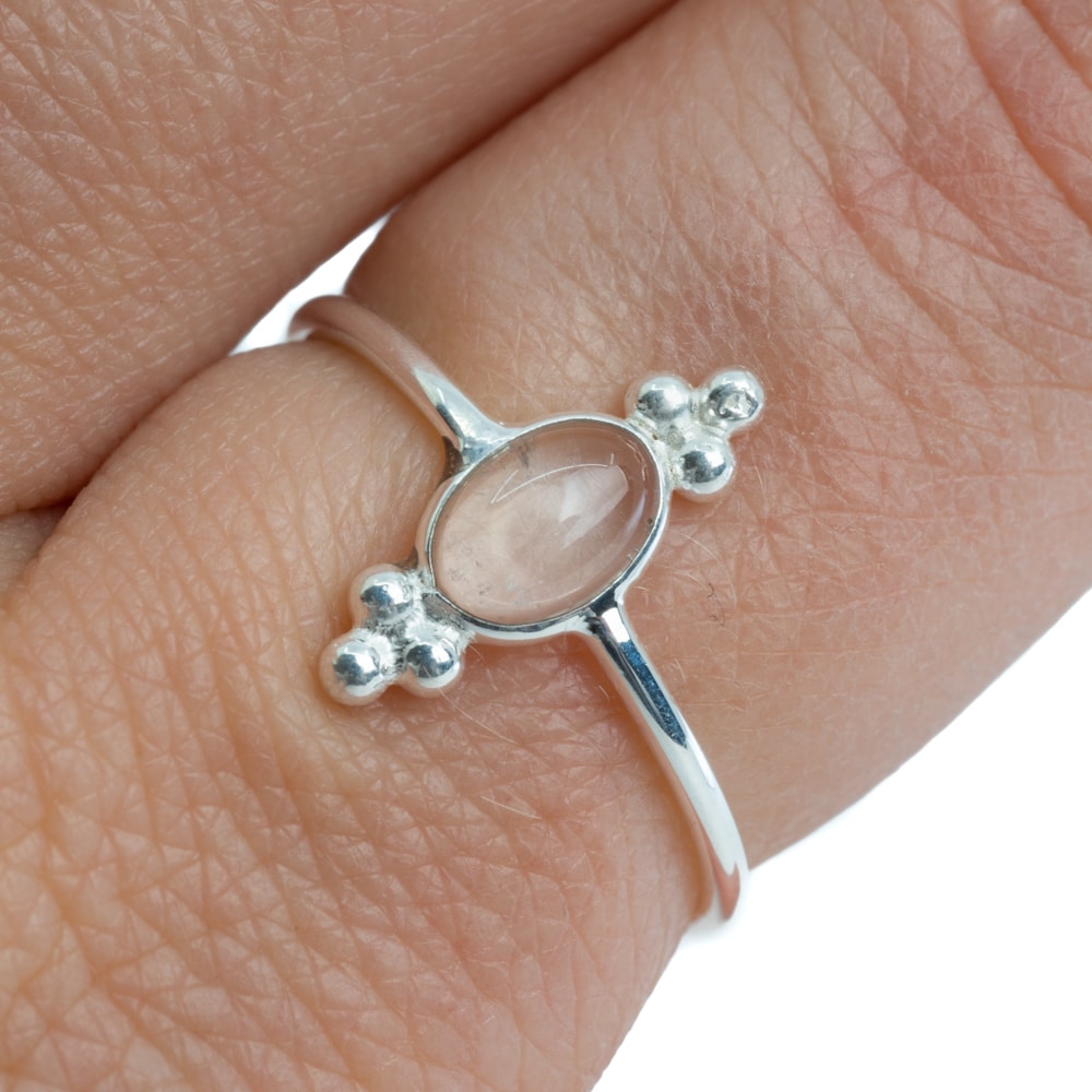 Edelsteen Ring Bergkristal – 925 Zilver – Fancy (Maat 17)