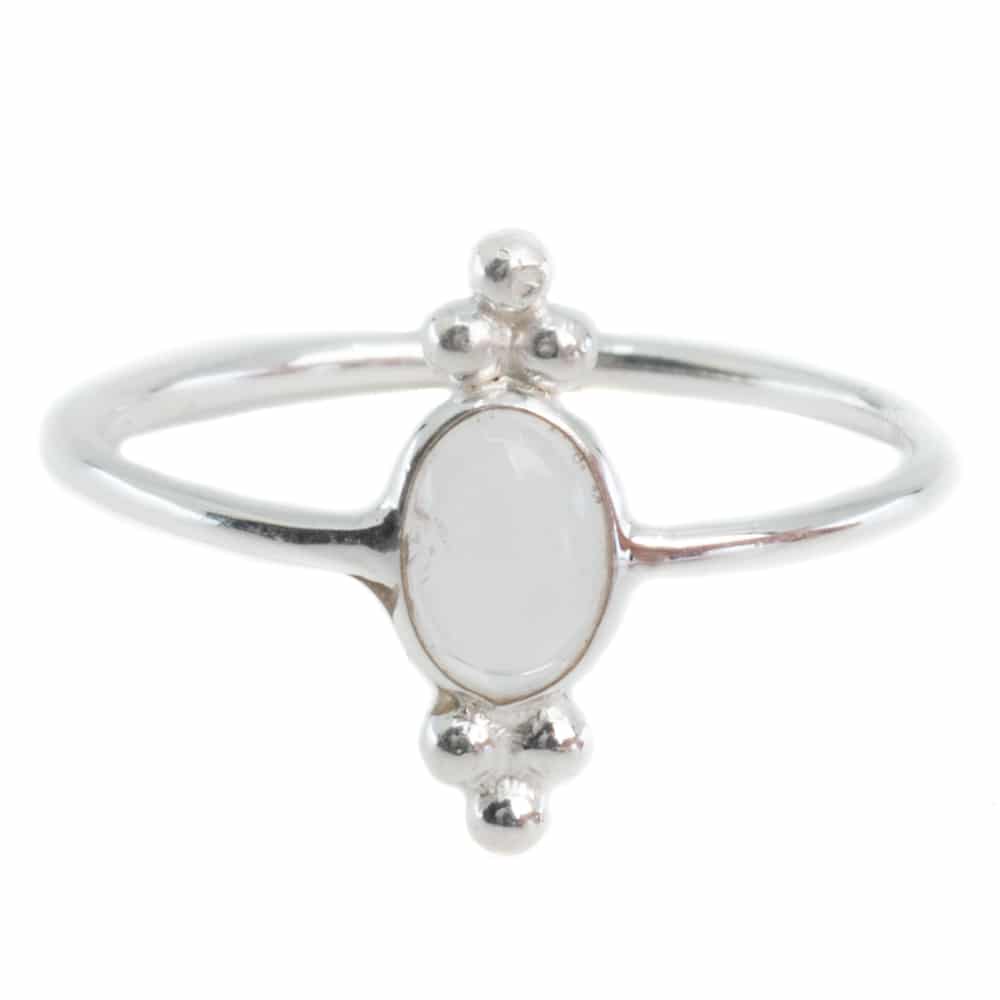 Edelsteen Ring Bergkristal – 925 Zilver – Fancy (Maat 17)