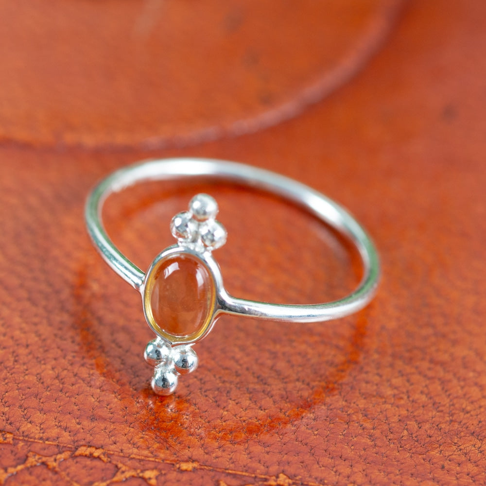 Edelsteen Ring Citrien – 925 Zilver – Fancy (Maat 17)