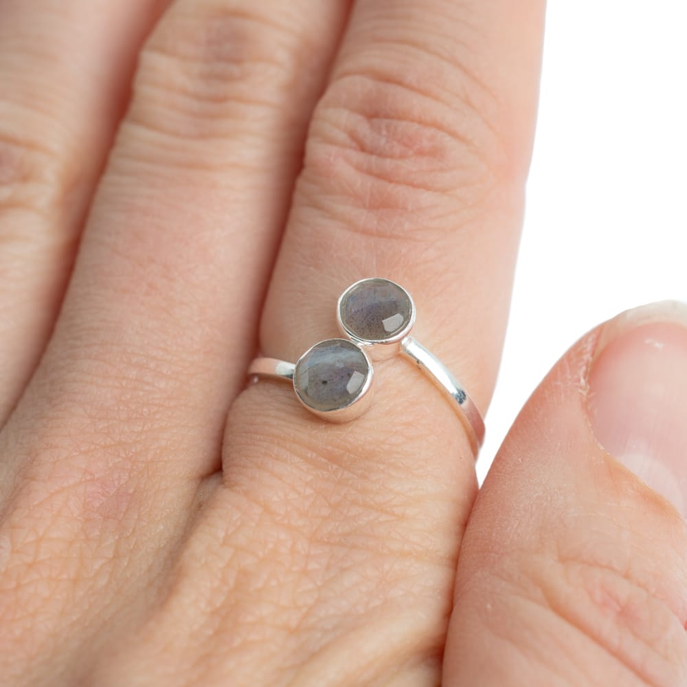 Edelsteen Ring Labradoriet – 925 Zilver