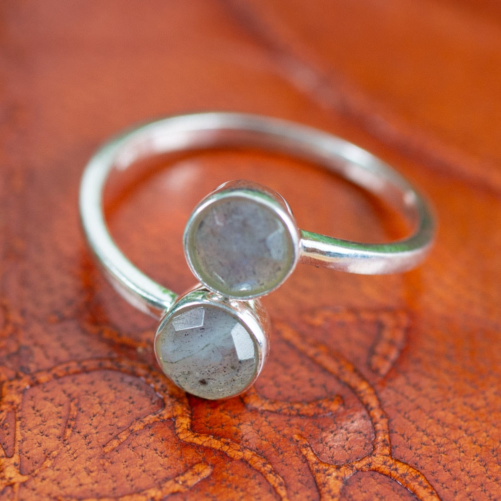 Edelsteen Ring Labradoriet – 925 Zilver