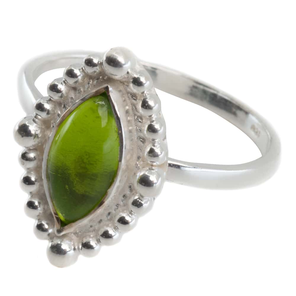 Edelsteen Ring Peridoot – 925 Zilver (Maat 17)