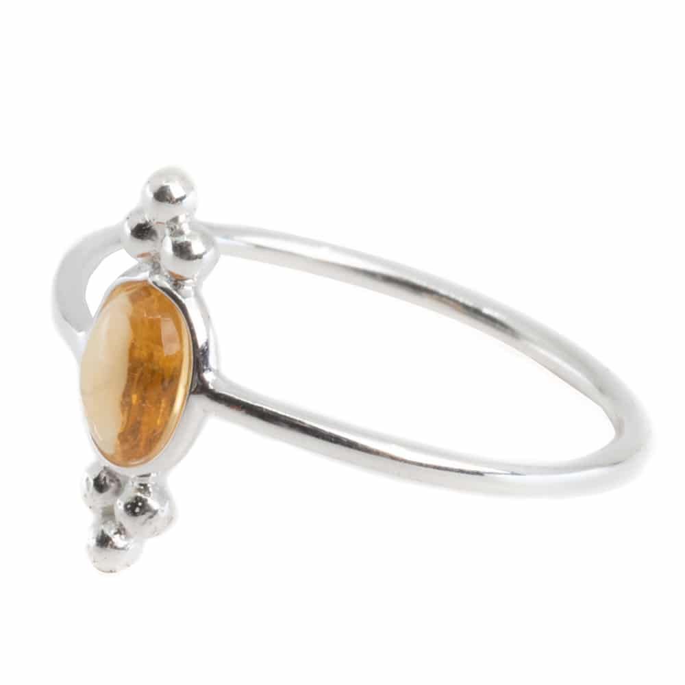 Edelsteen Ring Citrien – 925 Zilver – Fancy (Maat 17)