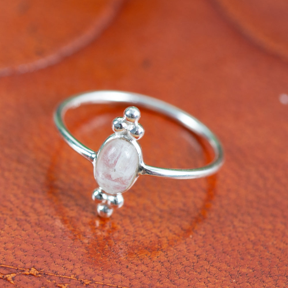 Edelsteen Ring Regenboog Maansteen – 925 Zilver – Fancy (Maat 17)