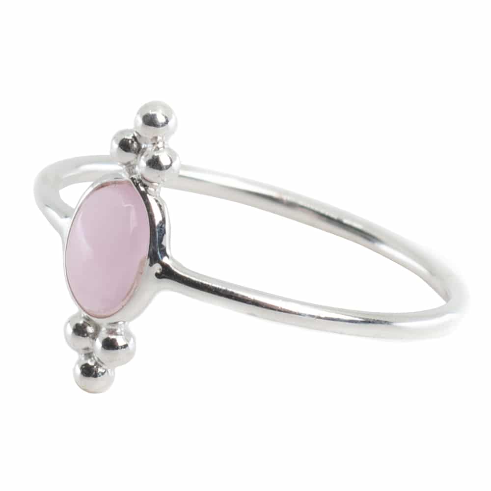 Edelsteen Ring Rozenkwarts – 925 Zilver – Fancy (Maat 17)