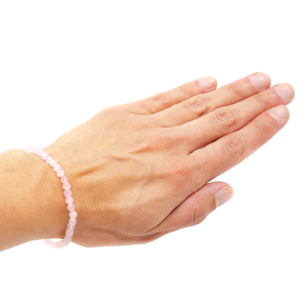 Edelsteen Armband Rozenkwarts (4 mm Kralen)