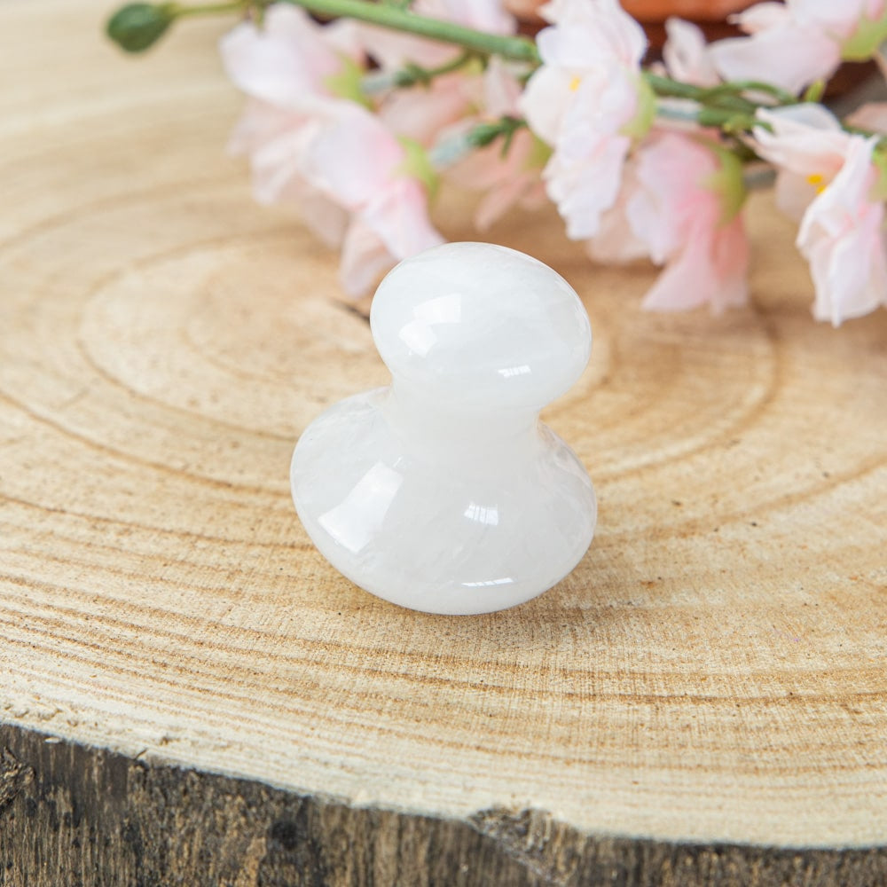 Edelstenen Guasha Massagehulp Bergkristal Paddenstoel