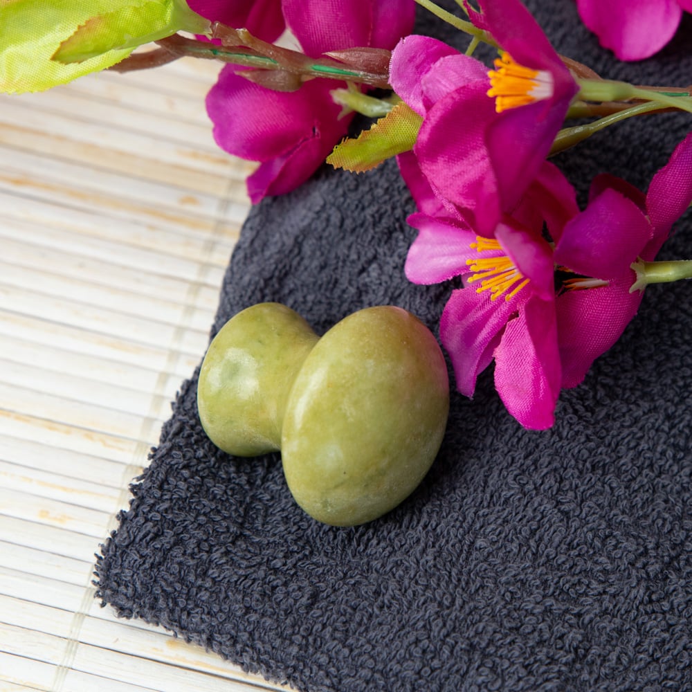 Edelstenen Guasha Massagehulp Jade Paddenstoel