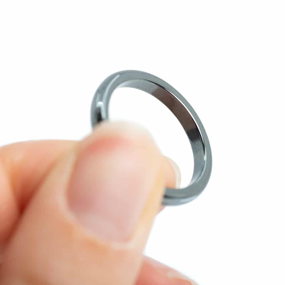 Edelstenen Ring Hematiet (3 mm – Maat 19)
