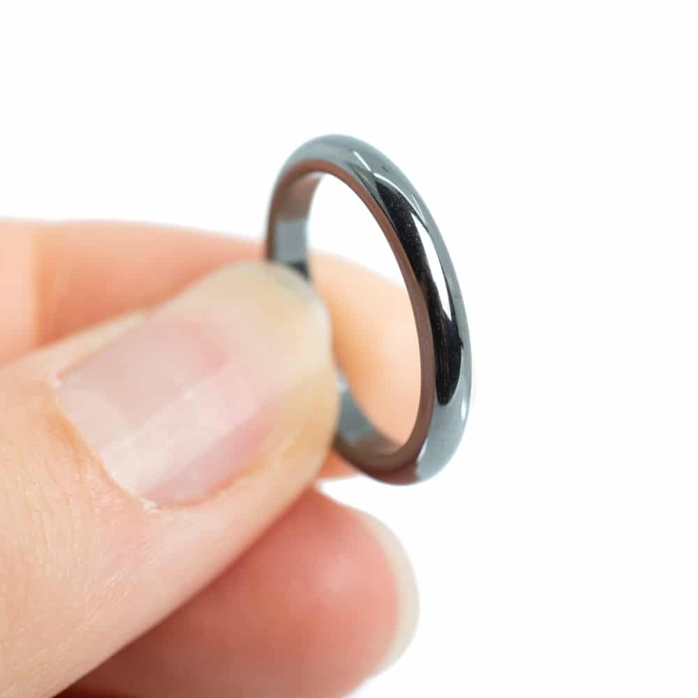 Edelstenen Ring Hematiet (3 mm – Maat 17)