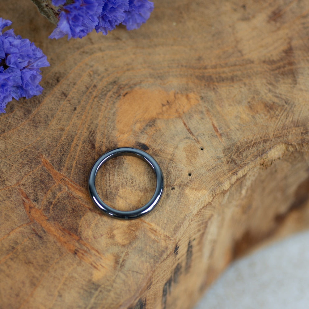 Edelstenen Ring Hematiet (3 mm – Maat 17)